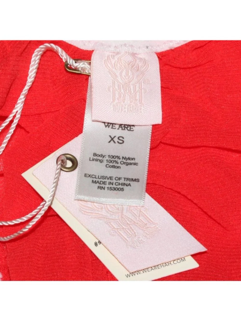 We are HAH Revolve Fly Girl Mesh Panty Blood Orange Red XS 80015